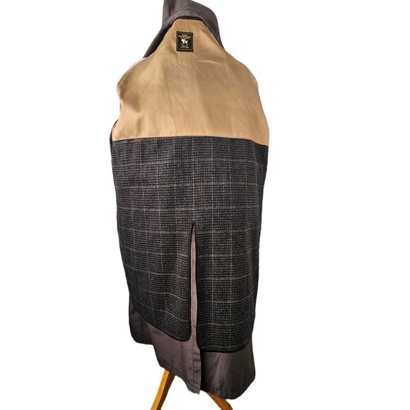 Vintage 80s Hart Schaffner Marx Mens Trench Coat 42L Gray All-Weather Raincoat - Picture 4 of 12